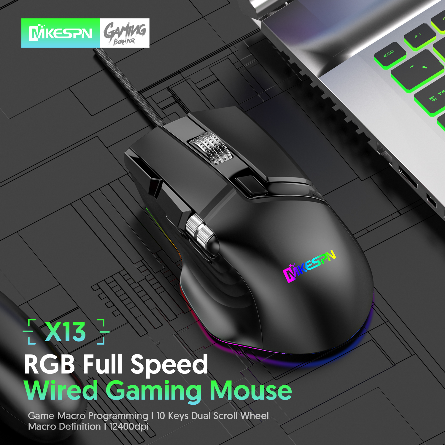 X13 Wired Gaming Mouse